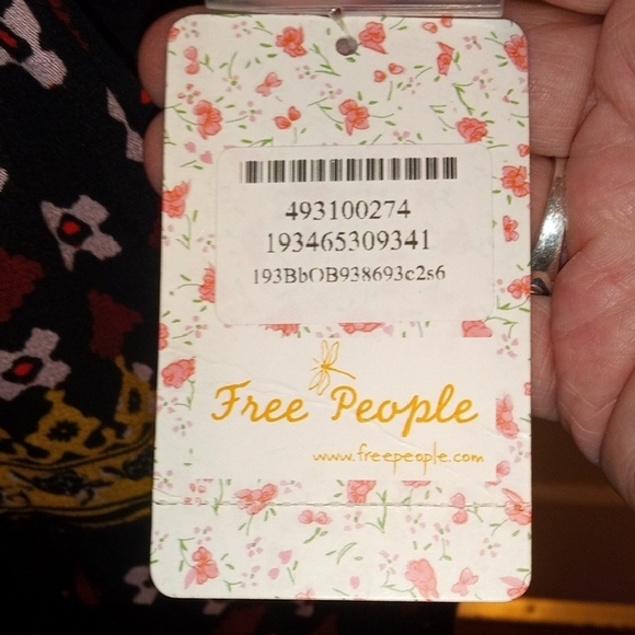 Free People Black and Yellow Patterned Dress - Picture 6 of 8